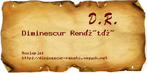 Diminescur Renátó névjegykártya