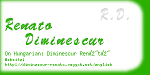renato diminescur business card